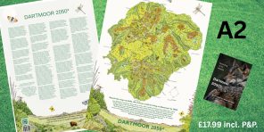 A2 Dartmoor 2050* Rewilding at its Wildest. A2 Poster (rolled) plus 64 page A-Z Guide.