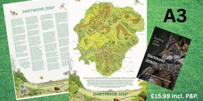 A3 Dartmoor 2050* . Rewilding at its Wildest. A3 Poster plus 64 page A-Z Guide.