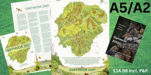 A5/A2 Dartmoor 2050*. Rewilding at its Wildest. A5 Folder containing A2 Map (folded) plus 64 page A-Z Guide.